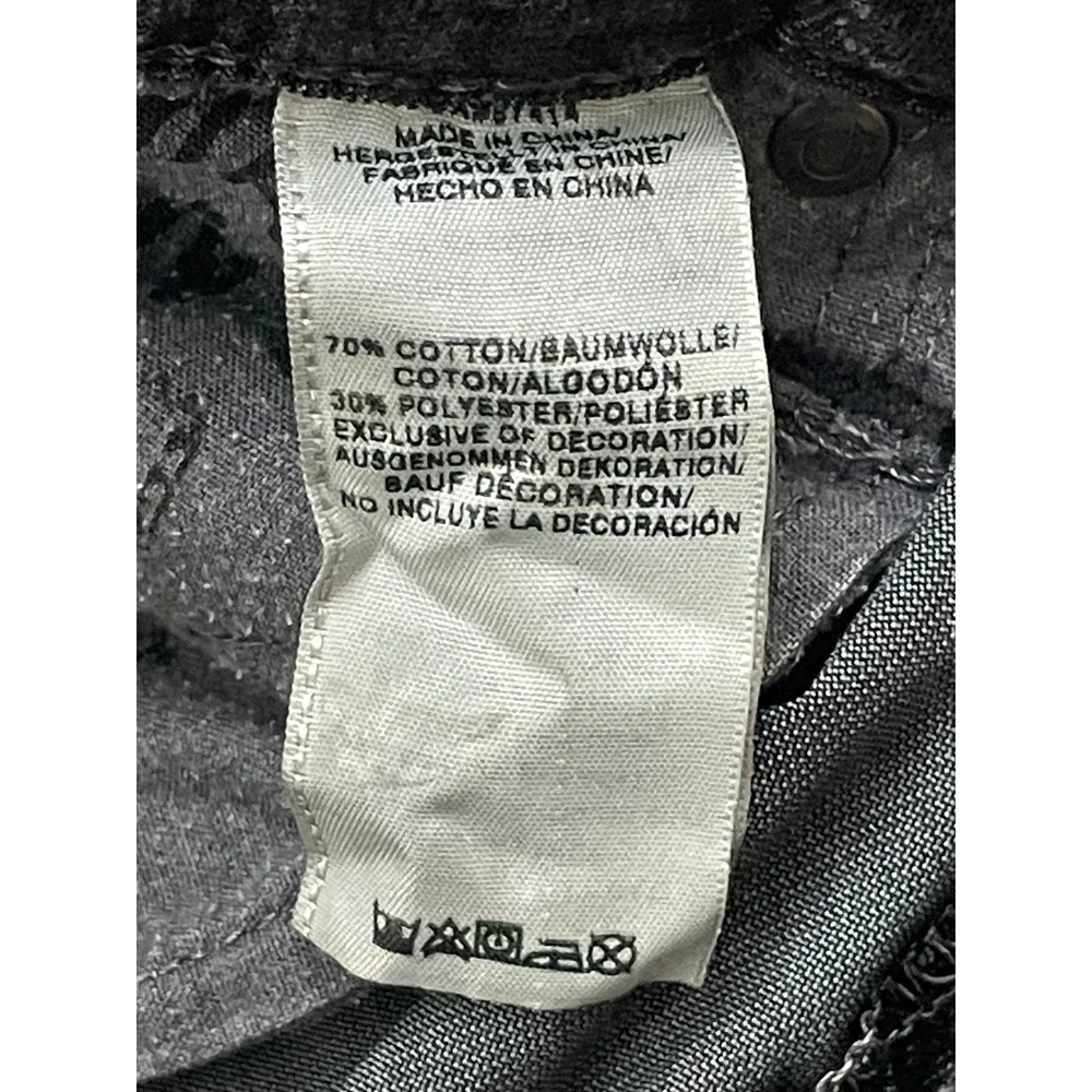 True Religion Ricky Jeans Mens 38 Black Relaxed Straight Flap Pockets (READ)